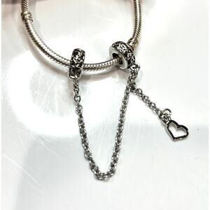 EUROPEAN BEADS Women's Silver Tone 4" Safety Charm